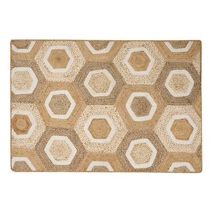 Beliani - BASOREN - Laagpolig vloerkleed - Beige - 160 x 230 cm - Jute