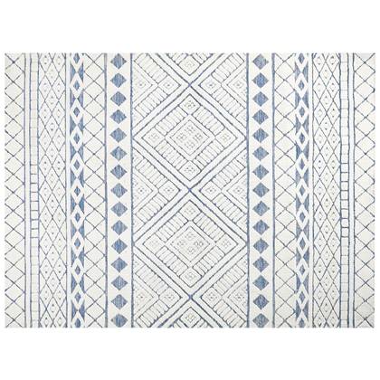 MARGAND - Vloerkleed - Wit/Blauw - 300 x 400 cm - Polyester