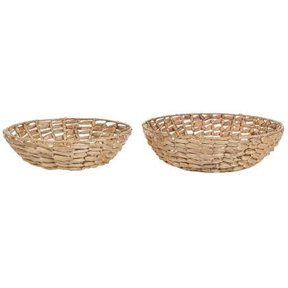 Beliani - DALAT - Decoratieve schaal set van 2 - Licht - Waterhyacint Beige
