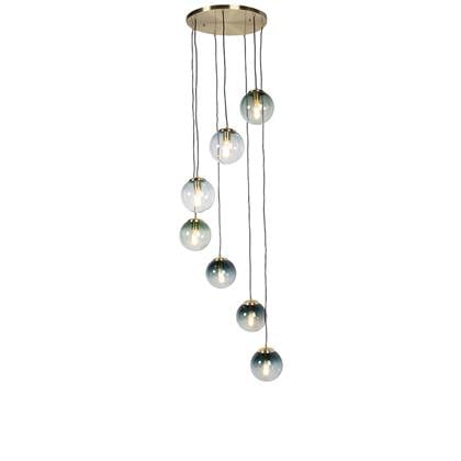 QAZQA LED Hanglamp pallon Goud|messing Art Deco D 65cm