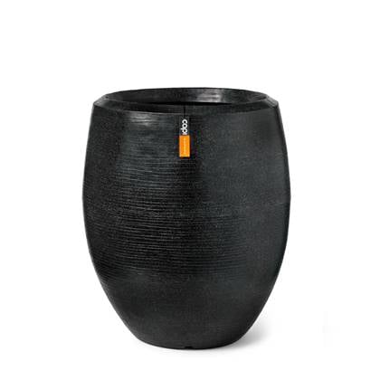 Capi Europe - Vaas elegant deluxe Granite 85x100 - Zwart - Voor binnen en buiten - Beschikbaar in XL formaten - Breukbestendig - 100% Recyclebaar - 10 jaar garantie - NBLS8073