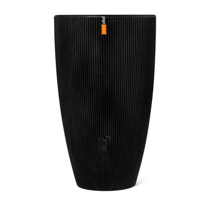 Capi Europe - Regenton Groove 210L zwart - 66x66x110 - Zwart - Voor buiten - Breukbestendig - Lichtgewicht - Levenslang garantie