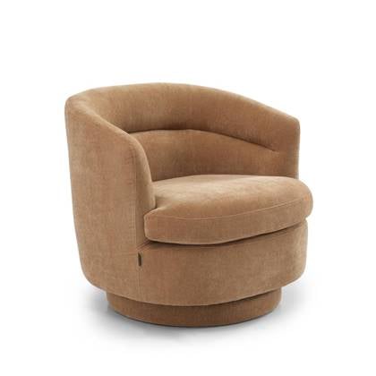 Bronx71 Scandinavische fauteuil Valerie draaibaar chenille terracotta Koper