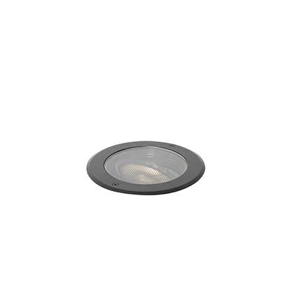 QAZQA delux honey - Moderne Grondspot - 1 lichts - Ø 20 cm - Zwart - Woonkamer | Slaapkamer | Keuken