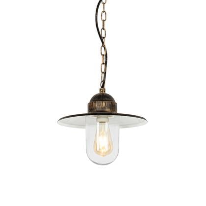 QAZQA kansas - Landelijkee Hanglamp voor buiten - 1 lichts - Ø 29.4 cm - Goud - Buitenverlichting