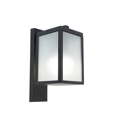 QAZQA LED Wandlamp buiten charlois Zwart Modern L 14cm