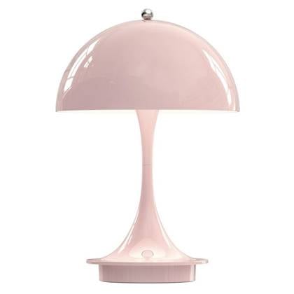 Louis Poulsen Panthella portable tafellamp V2 Ø16 LED Opal Pale Rose