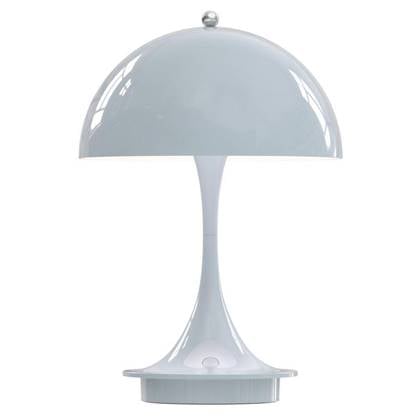 Louis Poulsen Panthella portable tafellamp V2 Ø16 LED Opal Pale Blue