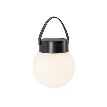 QAZQA cornelia - Moderne LED Dimbare Hanglamp met Dimmer met Solar | Zonne energie voor buiten - 1 lichts - Ø 14 cm - Zwart - Buitenverlichting