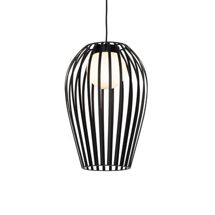 QAZQA angela - Design Hanglamp voor buiten - 1 lichts - Ø 32 cm - Zwart - Buitenverlichting