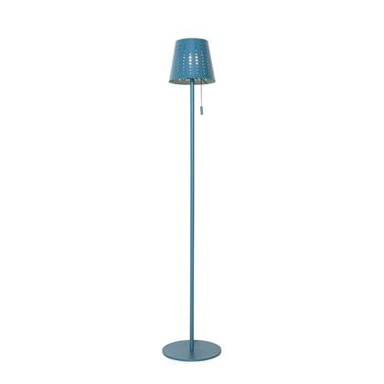 QAZQA ferre - Design LED Dimbare Vloerlamp | Staande Lamp met Dimmer met Solar | Zonne energie - 1 lichts - H 94 cm - Blauw - Buitenverlichting