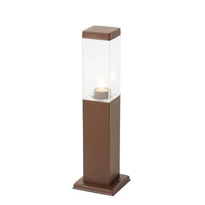 QAZQA malios - Moderne Staande Buitenlamp | Staande Lamp voor buiten - 1 lichts - H 45 cm - Roestbruin - Buitenverlichting