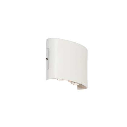 QAZQA silly - Moderne LED Wandlamp Up Down voor buiten - 4 lichts - D 4 cm - Wit - Buitenverlichting