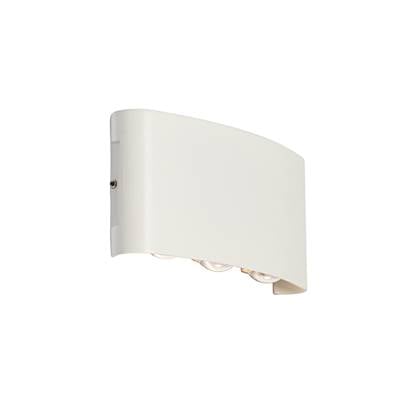 Qazqa Buiten Wandlamp Wit Incl. Led 6-lichts Ip54 Silly