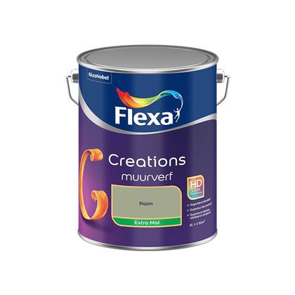 FLEXA-CREATIONS MUURVERF EXTRA MAT-BINTI PALM-5L
