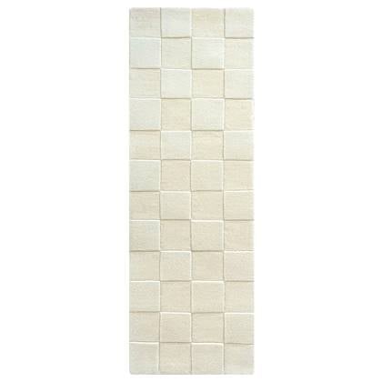 MAISON DEUX Vloerkleed Checkerboard Natural - 165 x 55 cm