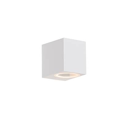 QAZQA baleno - Moderne Wandlamp voor buiten - 1 lichts - D 9.2 cm - Wit - Buitenverlichting