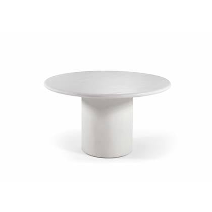 Giga Living - Eettafel Off White Rond 135cm - Beton Ciré Tafel