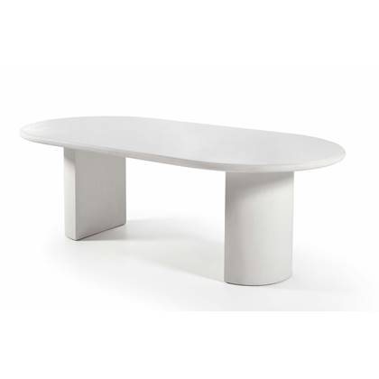 Giga Living Eettafel Off White Ovaal 230cm Beton CirÃ© Tafel