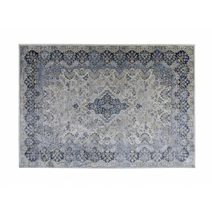 Woonexpress Vloerkleed Vince - Viscose - Blauw - 160 x 0 x 230 cm (BxHxD)