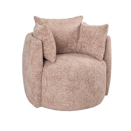 Bronx71 Fauteuil Ruby chenille stof roze