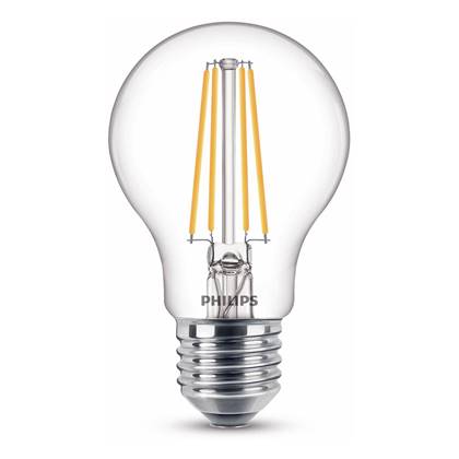 Philips LED Lamp Transparant - 60 W - E27 - warmwit licht
