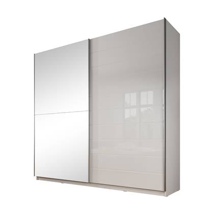 Meubella Kledingkast Mariah - Wit - 217 cm - Met spiegel