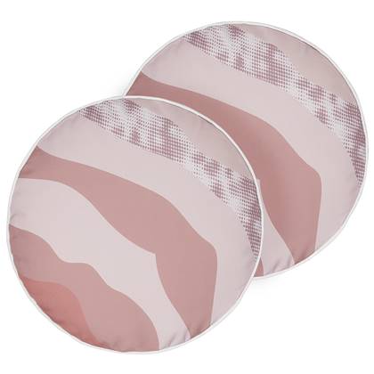 Beliani-CAMPEI-Tuinkussen set van 2-Pastel- 40 cm-Polyester Roze