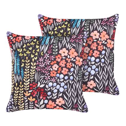 Beliani-CASTELARO-Tuinkussen set 2-Meerkleurig-45 x 45 cm-Polyester Multicolor