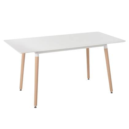 Beliani - MIRABEL - Uitschuifbare eettafel - Wit - MDF