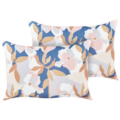 Beliani-VEREZZI-Tuinkussen set van 2-Meerkleurig-40 x 60 cm-Polyester Multicolor