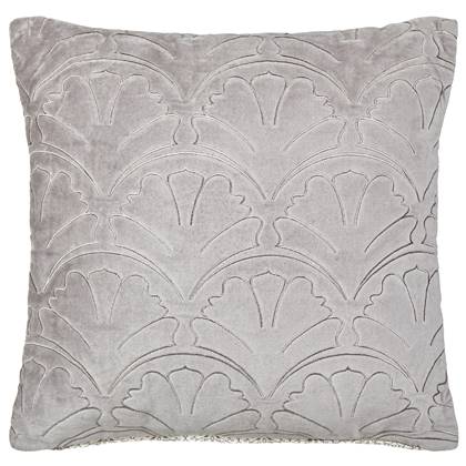 Beliani - GLORIOSA - Sierkussen - Licht - 45 x 45 cm - Fluweel Grijs