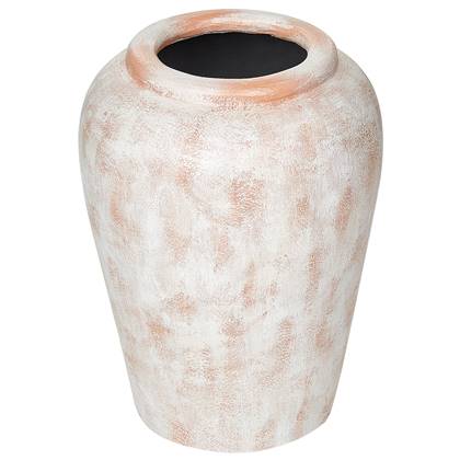 Beliani - MIRI - Decoratieve vaas - Gebroken - Terracotta Wit
