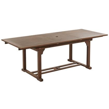 Beliani-AMANTEA-Tuintafel-Donkere houtkleur-90x160|220 cm-Acaciahout Bruin