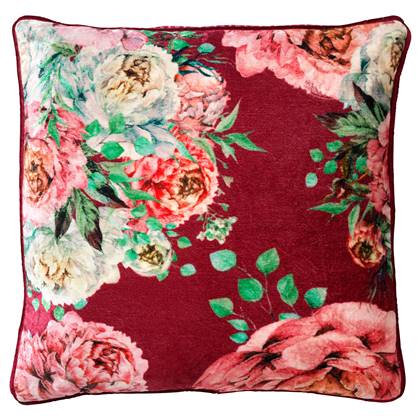 Dutch Decor Minou kussenhoes 45x45 cm - Red Plum