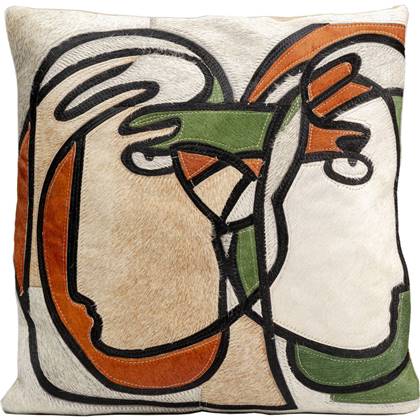 Kare Design Kussen Thoughts Faces 40x40cm