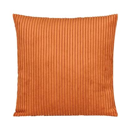 Sierkussen Ribbels - Polyester - Oranje - 45 x 45 x 0 cm (BxHxD)