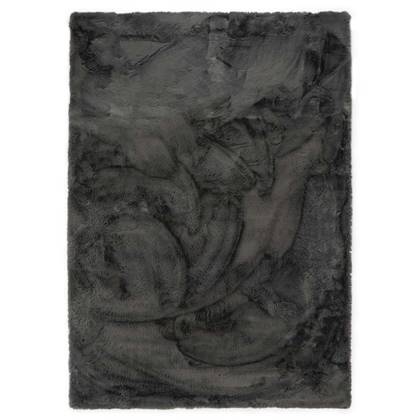 Tapeso Zacht hoogpolig vloerkleed - Comfy plus - donker - 80x150 Grijs