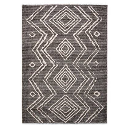 Boho&me Berber vloerkleed Beni Ouarain Bahij - antraciet|crème - Crème, Antraciet