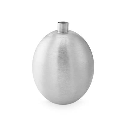 vtwonen Metalen Vaas voor Bloemen - Woondecoratie - Zilver - 34,5cm