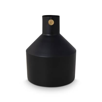 vtwonen Bloemenvaas - Cilinder Vorm - Zwart - Modern - Metaal