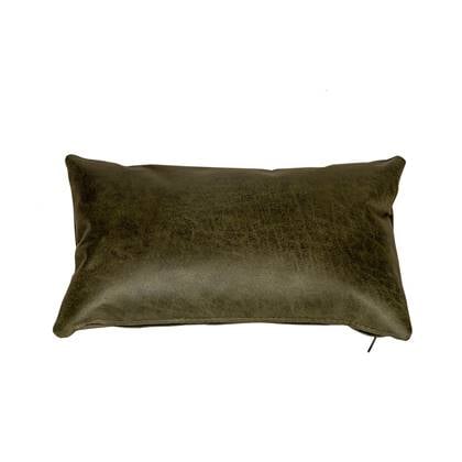 Bronx71 Sierkussen Kyla eco-leer olijf 25 x 45 cm Groen