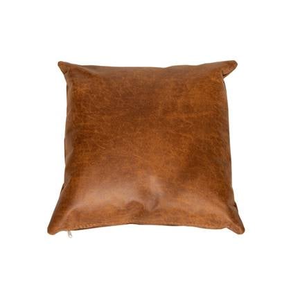 Bronx71 Sierkussen Kyla eco-leer cognac 45 x 45 cm Bruin