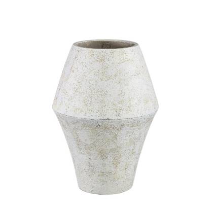 PTMD Bloempot Tink - 36x36x50 cm - Cement - Wit