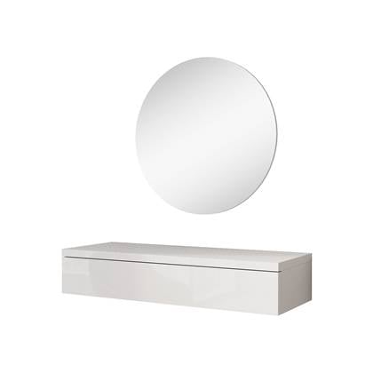 Meubella Kaptafel Amaretto - Wit - 100 cm - Met spiegel