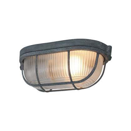 Mexlite - plafonniere - Lisanne - grijs - glas metaal - bullseye lamp - E27 - 1340GR