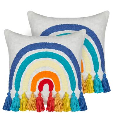 Beliani-DORSTENIA-Sierkussen set van 2-Meerkleurig-45 x 45 cm-Katoen Multicolor