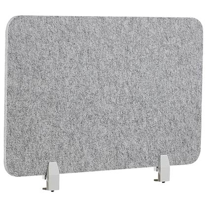 Beliani - SPLIT - Bureauscherm - Licht - 50 x 80 cm - Polyester Grijs