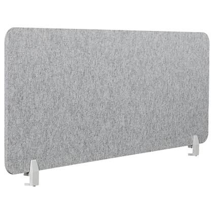 Beliani - SPLIT - Bureauscherm - Licht - 50 x 160 cm - Polyester Grijs
