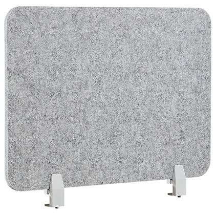 Beliani - SPLIT - Bureauscherm - Licht - 72 x 50 cm - Polyester Grijs